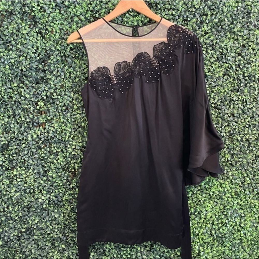 Yoana Baraschi One Shoulder Silk Dress